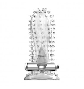 BAILE - BRAVE MAN Crystal Penis Vibrating Sleeve (L:14cm - D:4.5cm)